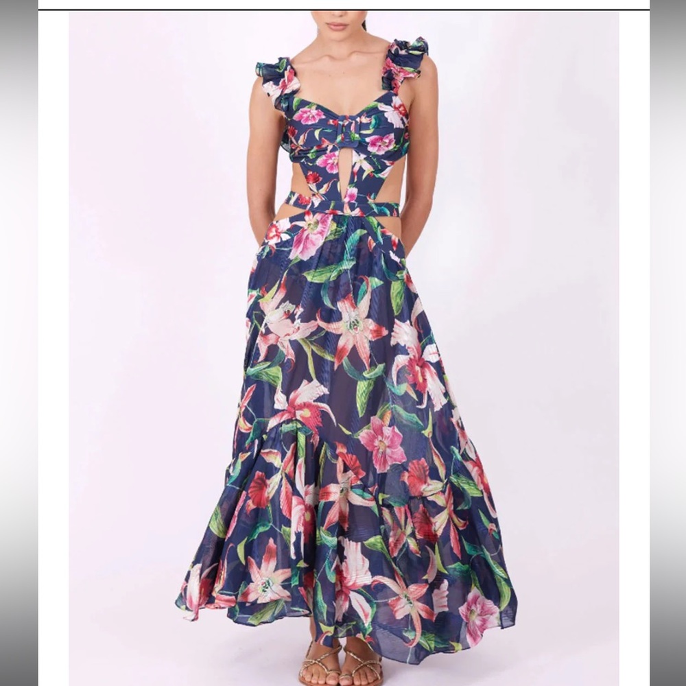 Patbo Midnight Laelia Cutout Beach Dress size XL